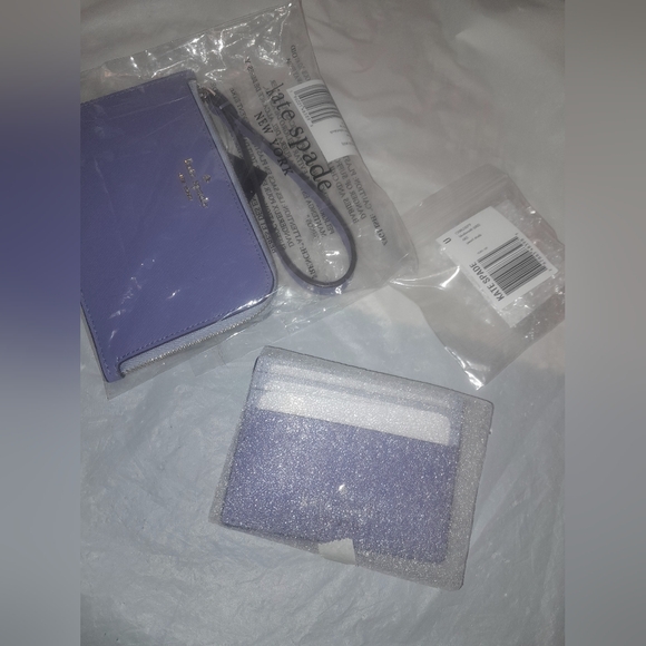 kate spade Handbags - New Kate Spade Lucy Small L Zip Wristlet  & Matching Madison Card Case & Earring